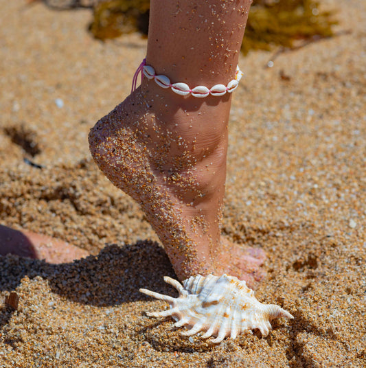 Beached Cowrie Shell Anklet