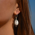 Cowrie Shell Hoops