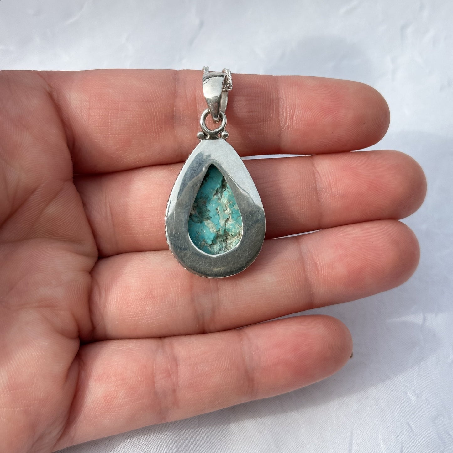 Turquoise Droplet Necklace - 01
