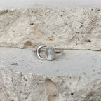 Crescent Moonstone Ring
