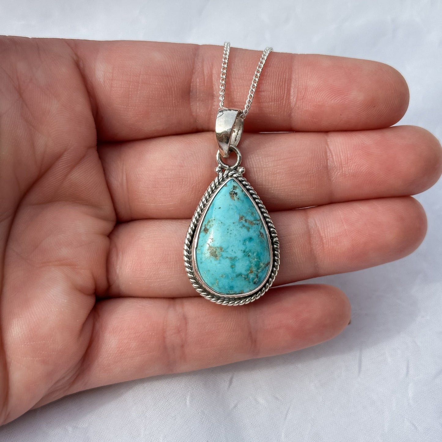 Turquoise Droplet Necklace - 01