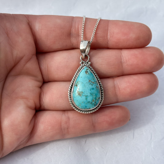 Turquoise Droplet Necklace - 01