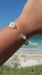 Cowrie Moonstone Cuff