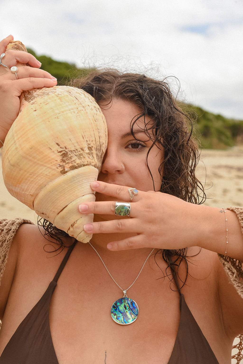 Indigo Blue Paua Necklace