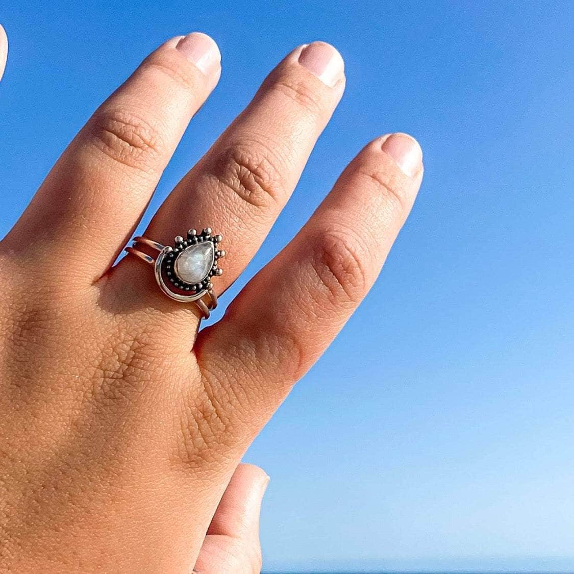 Wind and Soul Ameliah Moonstone Ring