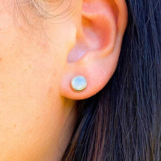 Wind and Soul Earrings Moonstone Stud